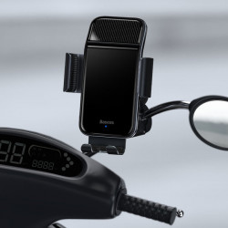 Suport electric smartphone pentru bicicleta Baseus cu panou solar integrat 150 mAh negru (SUZG010001) - Img 4