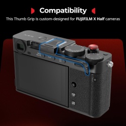 Suport / Priză pentru Degetul Mare SMALLRIG cu Capac pentru Pat Cald și Buton Declanșator pentru FUJIFILM X-E5 (Negru) - 5452 - Img 4