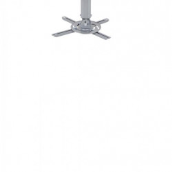 Suport tavan videoproiector Serioux, maxim 8Kg, telescopic 38-62cm, Argintiu