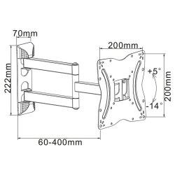 SUPORT TV 13-42 INCH PIVOTARE ORIZONTALA/VERT - Img 4