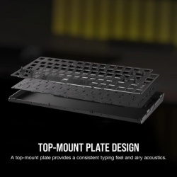 Tastatura mecanica gaming Corsair K65 PLUS 2.4GHz Wireless - Bluetooth®, 75%, Pre-Lubricated CORSAIR MLX Red Linear Switches, RGB - Img 17