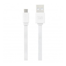 TNB FLAT MICRO USB CABLE 30CM - WHITE "CBMUSB03WH" (timbru verde 0.08 lei)