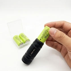 Acumulator Li-Ion 18350A 1500mAh 4.2V Verde, pentru lanterne și dispozitive portabile - Img 2