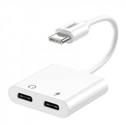Adaptor audio Remax REMINE USB-C (alb)