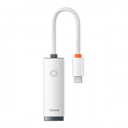 Adaptor de retea extern USB tip C din seria Baseus Lite - RJ-45 (100Mbps) alb (WKQX000202)