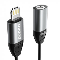 Adaptor Dudao Adaptor Lightning la mufa pentru casti 3,5 mm mini mufa gri (L17 gri)