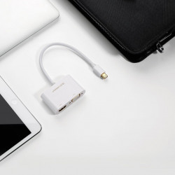 Adaptor Ugreen HDMI / VGA - mini DisplayPort 4K@30 Hz Full HD 1080p white (MD108 10427) - Img 4