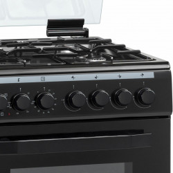 Aragaz mixt Heinner HFSC-V60LITGC-WH, 4 arzatoare gaz, Dispozitiv de siguranta plita, Aprindere electrica, Cuptor electric, Timer, Grill, Clasa A, 50 cm, Alb - Img 3