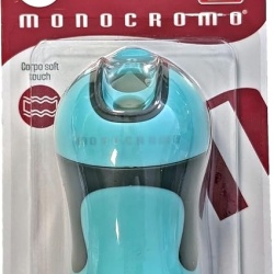 Ascuțitoare dublă Pigna Monochrome, carcasă soft-touch, 2 orificii, Verde, ideală pentru școală și birou