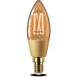 Bec LED inteligent vintage PHILIPS 000008719514372085, filament chihlimbariu, Wi-Fi, Bluetooth, C35, E14, 4.9 W, 370 lm, 2000-5000 K
