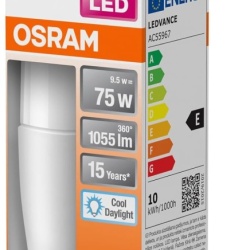 Bec LED OSRAM Star Stick Tubular B11 10W, Lumină Albă Rece (Cool Daylight), Finisaj Mat, Fără Mercur - Img 5