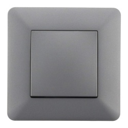 Buton Electric / Întrerupător cu Revenire Artezo Titanium, 1 Bucată, Montaj Simplificat
