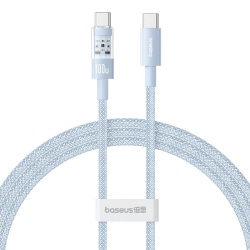 CABLU alimentare si date Baseus Gem, Fast Charging Data Cable pt. smartphone, USB Type-C la USB Type-C 100W, 1m, albastru "P10373000311-00" (timbru verde 0.08 lei) - 6932172658830