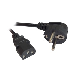 CABLU alimentare Spacer 1.8m, intrare Shucko, iesire C13, 6A, negru, "SPPW-SCHK-C13-6A-1.8" (timbru verde 0.18 lei)