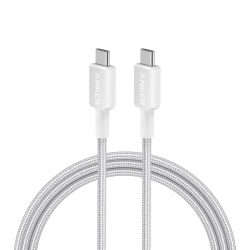 Cablu Anker 322 USB-C la USB-C, 0.91m, 60W, Alb