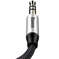 Cablu Audio Baseus Yiven 3.5 mascul M30 1.5M Argintiu+ Negru - Img 6