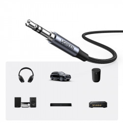 Cablu AUX audio stereo Ugreen 3,5 mm mufa - USB tip C pentru smartphone 1 m negru (CM450 20192) - Img 2