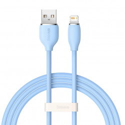 Cablu Baseus, cablu USB - Lightning 2.4A lungime 2 m Jelly Liquid Silica Gel - albastru