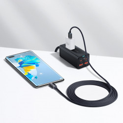 Cablu Baseus Crystal Shine Series Cablu USB pentru incarcare rapida si transfer de date USB Tip A - USB Tip C 100W 2m negru (CAJY000501) - Img 2