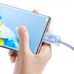 Cablu Baseus Crystal Shine USB la USB-C, 2 m (violet) - Img 5