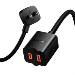 Cablu Baseus PowerCombo/prelungitor cu mini-priza de alimentare 1m negru (adaptor de alimentare UE si Marea Britanie) (PSMN000301) - Img 7