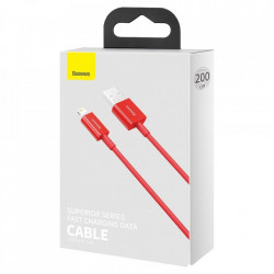 Cablu Baseus Superior USB - Lightning fast charging data cable 2,4 A 2 m red (CALYS-C01) - Img 3