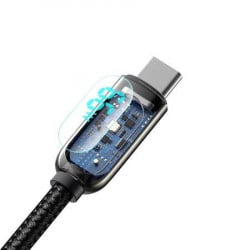 Cablu cu afisare Baseus USB la tip C, 66 W, 2 m (negru) - Img 2