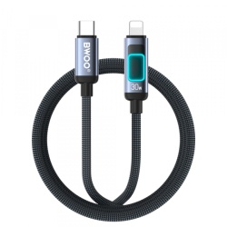 Cablu Date si Incarcare USB-C - Lightning BWOO X324CL, 30W, 1m, Negru