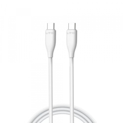 Cablu Date si Incarcare USB-C - USB-C Lito LD03, 60W, 1m, Alb