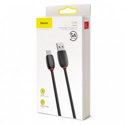 Cablu de date si incarcare , Baseus Purple Ring HW Quick Charger Usb la USB Type C 40W 1m Black - Img 6
