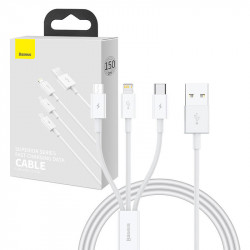 Cablu de incarcare rapida Baseus Superior Data USB la MLC 3,5A 1M (alb).