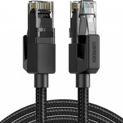 Cablu Ethernet RJ45 UGREEN NW135 Cat 6 U/UTP Braid 2m (negru)