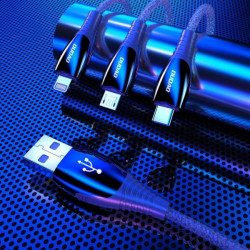 Cablu impletit Dudao USB A / Lightning 3A -123 cm - Img 2