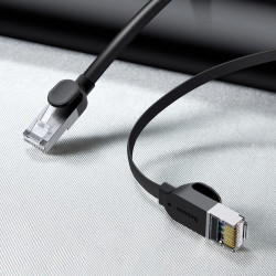Cablu patchcord Ethernet plat Baseus RJ45 Cat 6 1000Mbps 3 m negru (PCWL-C01) - Img 5