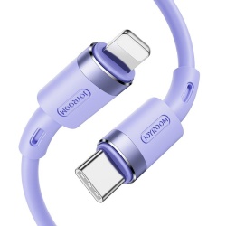 Cablu pentru incarcare si transfer de date Joyroom S-1224N9, USB Type-C/Lightning, PD 20W, 1.2m, Mov - Img 3
