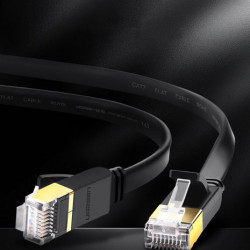 Cablu plat Ugreen Ethernet RJ45 Cat 7 STP LAN 10 Gbps 10m Black (NW106 11265) - Img 6