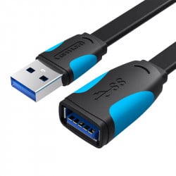 Cablu prelungitor plat USB3.0 Vention VAS-A13-B150 1,5 m negru - Img 1