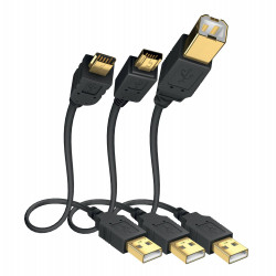 Cablu premium high speed USB2.0 A-B, 1m, Inakustik, 01070001