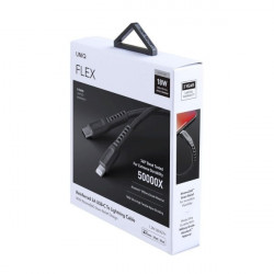 Cablu UNIQ MFI Flex USB-C la Lightning 18W - gri, 1.2 m - Img 5