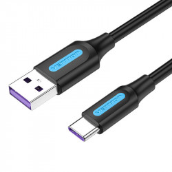 Cablu USB 3.0 A do USB-C Vention COZBD 0,5m PVC din tesatura