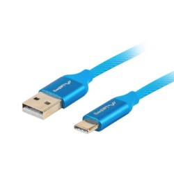 Cablu USB-C(M) USB-A(M) 2.0 1 m albs