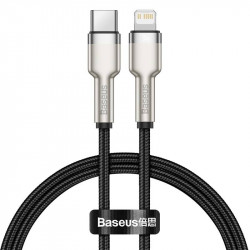 Cablu USB-C pentru Lightning Baseus Cafule, PD, 20W, 0,25m (negru)