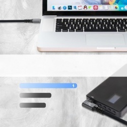 Cablu USB-C Thunderbolt 4 Wozinsky WPS2-UY41S, unghiular, 240W, 2m - Negru - Img 8
