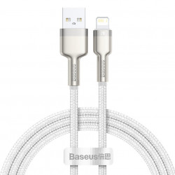 Cablu USB la Lightning Baseus Cafule, 2.4A, 1m (white)