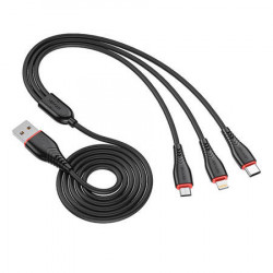 Cablu USB Vipfan X01 3w1 USB-C/Lightning/Micro 3A 3.5A
