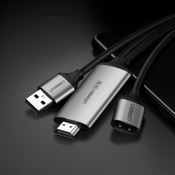 Cablu video Ugreen Adaptor USB la HDMI 1,5 m gri (CM151 50291) - Img 8