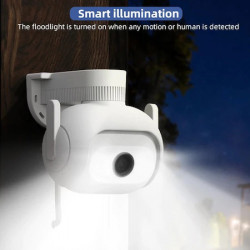 Camera de supraveghere wireless Xiaomi IMILAB EC5 Floodlight Alb, 2K, 3MP, 360, Iluminare smart, Night vision color, Detectare oameni, IP66 - Img 3