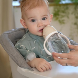 Cană de Învățare cu Pai BÉABA 300 ml din Tritan, 100% Anti-Scurgere, Mânere Detașabile, Fără Scurgeri chiar și Deschisă, De la 8 Luni, Nuanță Clay - Img 3