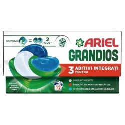 Capsule ARIEL Grandios Pods Mountain Spring, detergent automat de rufe, 12 spalari, 12 buc