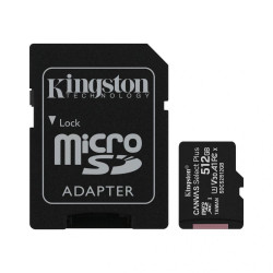 Card de memorie Kingston Canvas Select Plus, MicroSD, 512GB, Class 10, UHS-I Performance, U1, V10 + Adaptor